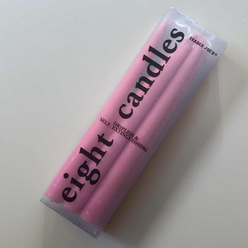 Trader Joe’s Set of 6 Pink Taper Candles - Picture 5 of 7